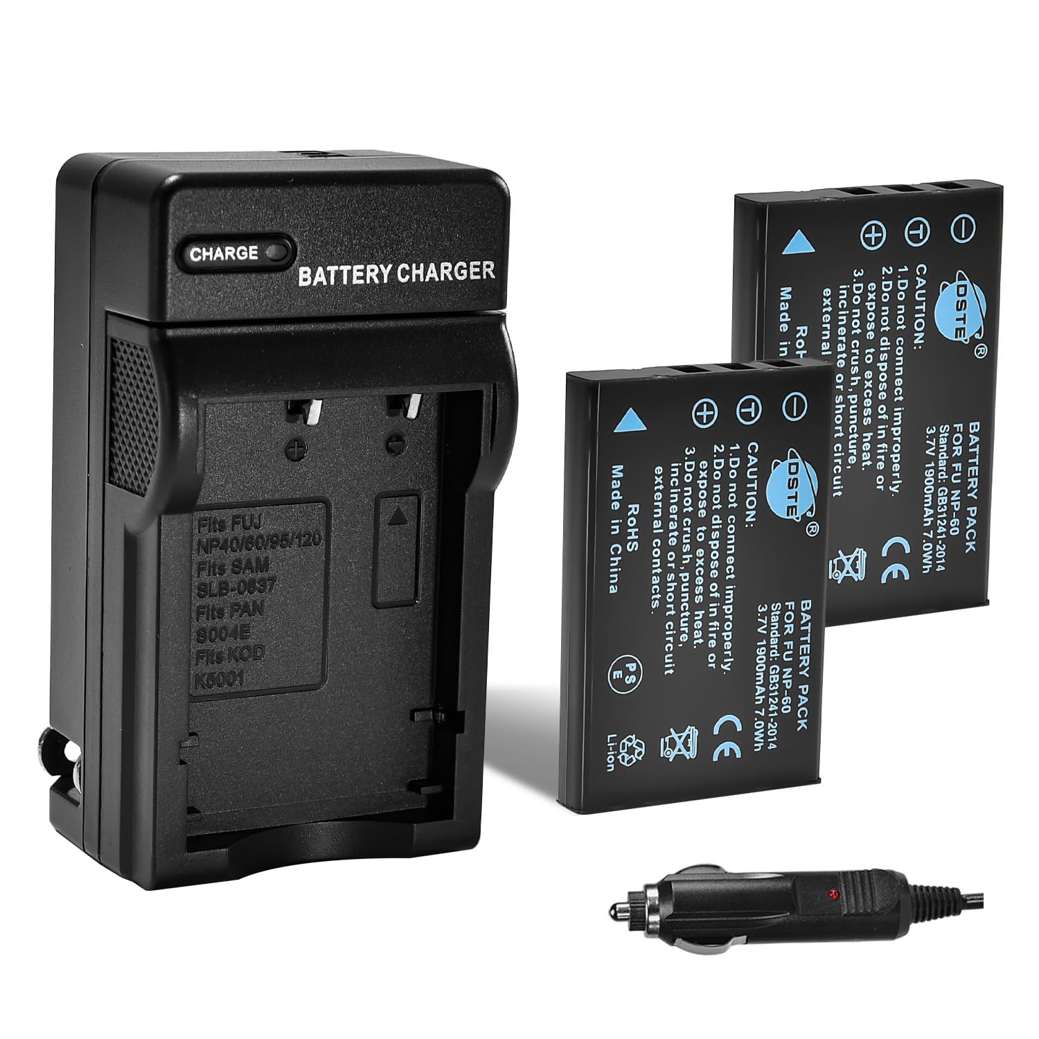 Amazon.com : DSTE Replacement for 2X NP-60 Li-ion Battery + DC29